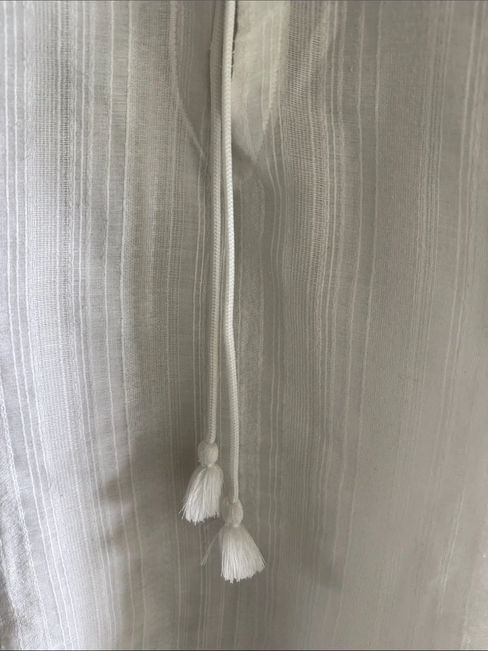 Robin Piccone White V-Neck Tassel Tunic/Cover Up